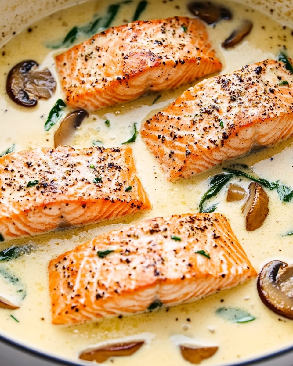 Tuscan Salmon with Parmesan Cream Sauce Recipe