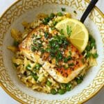 One-Pan Lemon Orzo and Salmon Recipe