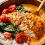 Creamy Roasted Red Pepper Salmon Recipe