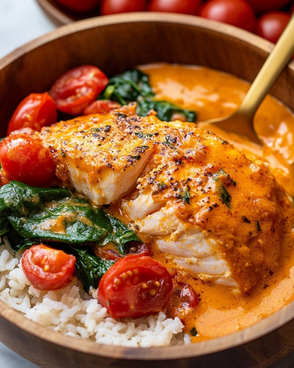 Creamy Roasted Red Pepper Salmon Recipe