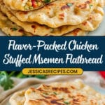 Ground Chicken Stuffed Msemen Recipe