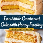 Cornbread Cake with Whipped Honey Buttercream Frosting Recipe