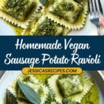 Potato and Vegan Sausage Ravioli Recipe