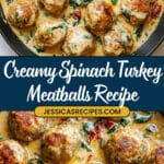 Creamy Spinach Turkey Meatballs Recipe