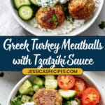 Greek Turkey Meatballs with Tzatziki Recipe