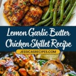 Lemon Garlic Butter Chicken and Green Beans Skillet Recipe