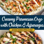 Creamy Parmesan Orzo with Chicken and Asparagus Recipe