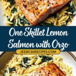 One Skillet Salmon with Lemon Orzo Recipe