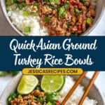 Asian Ground Turkey Rice Bowls Recipe