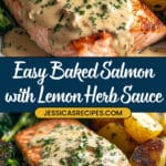 Baked Salmon with Amazing Lemon Sauce Recipe