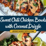Sweet Chili Chicken Bowl with Coconut Lime Drizzle Recipe