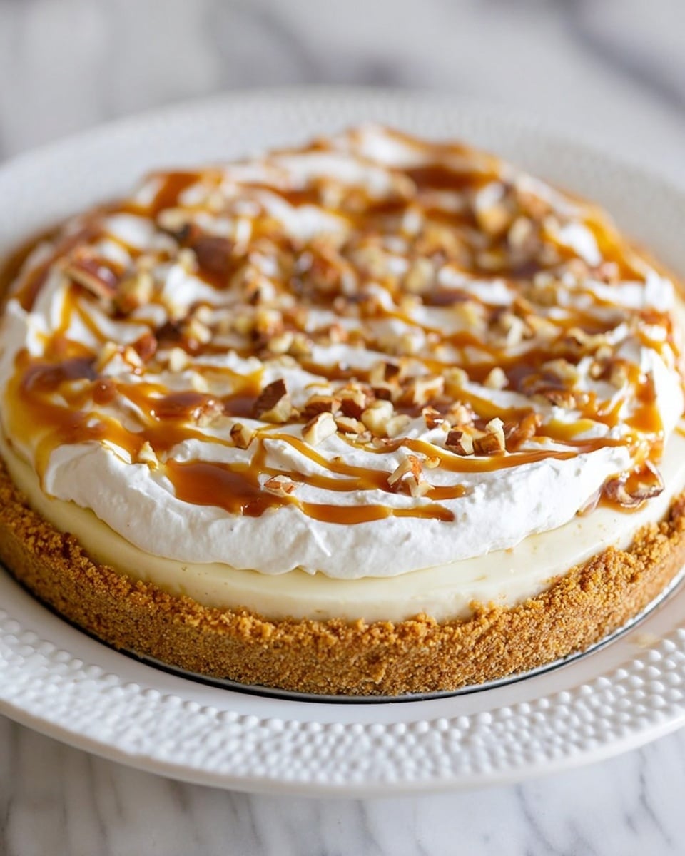 Salted Caramel Apple Cheesecake Pie Recipe - Recipe Image