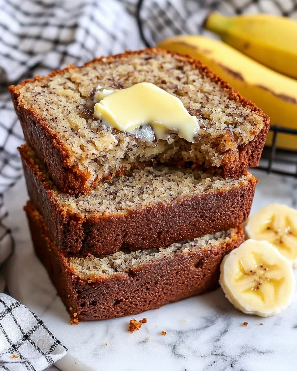 A loaf of golden brown banana bread sits in a silver loaf pan lined with white parchment paper. The bread has a textured, slightly cracked top with a warm, inviting color showing darker and lighter golden shades. The pan rests on a light-colored cloth on a white marbled surface, giving a cozy and fresh kitchen feel. The close-up angle highlights the moist and tender texture of the bread’s crust. photo taken with an iphone --ar 4:5 --v 6.1