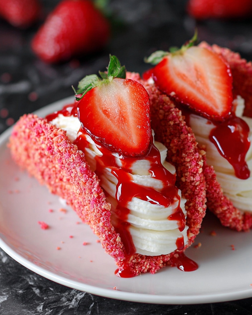 Strawberry Crunch Cheesecake Tacos Recipe - Recipe Image