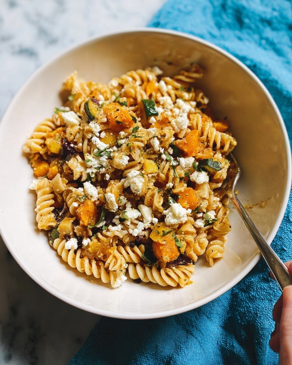 Baked Feta and Butternut Squash Pasta with Sage and Garlic Recipe