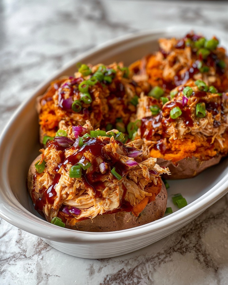 BBQ Chicken Stuffed Sweet Potatoes Recipe - Recipe Image