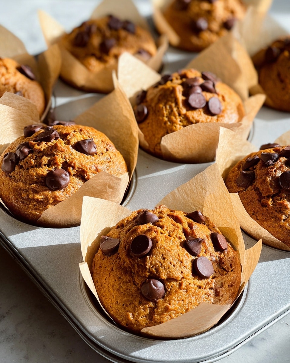 Gluten Free Pumpkin Muffins with High Protein and Paleo Chocolate Chips Recipe - Recipe Image