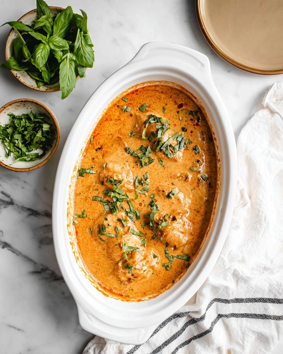 Slow Cooker Creamy Tomato Basil Chicken Recipe