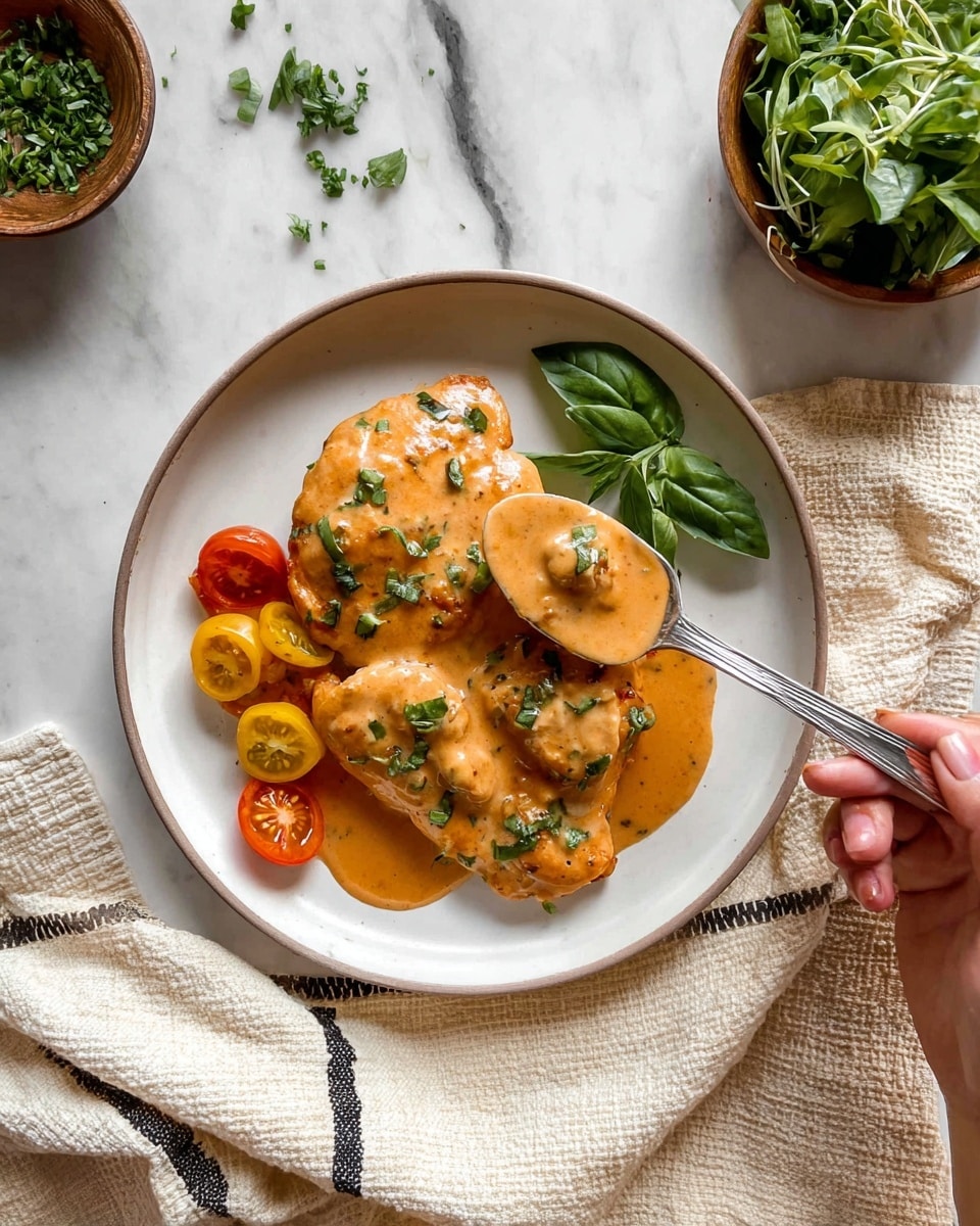 Slow Cooker Creamy Tomato Basil Chicken Recipe - Recipe Image