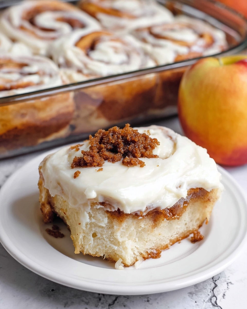 Apple Crumble Cinnamon Rolls with Cream Cheese Frosting Recipe