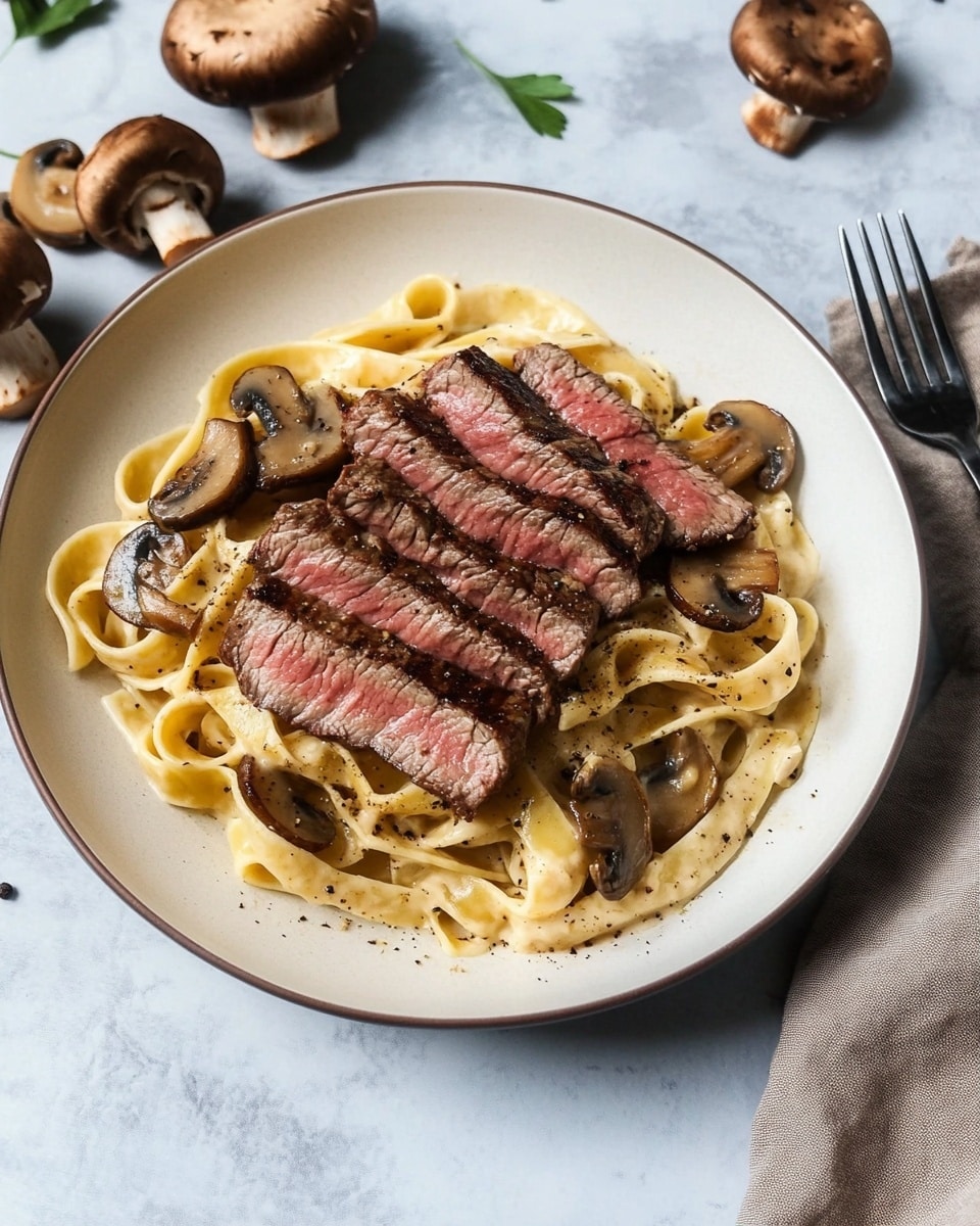 Creamy Steak Fettuccine Recipe