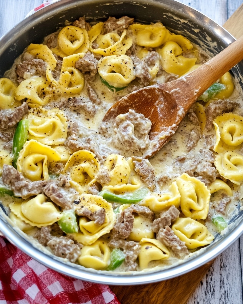 Philly Cheesesteak Tortellini Recipe