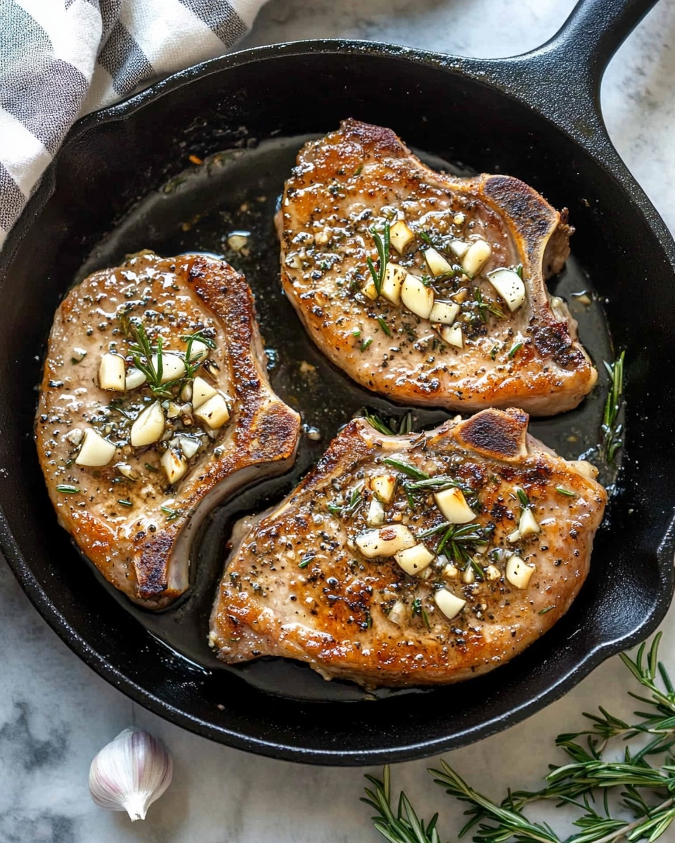 Garlic Rosemary Pork Chops Recipe