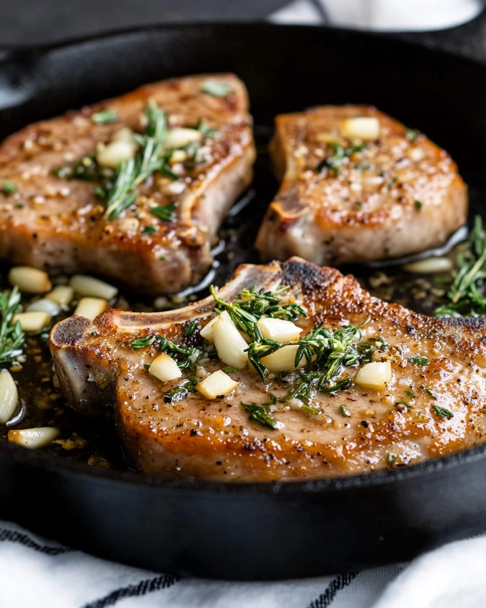 Garlic Rosemary Pork Chops Recipe - Recipe Image