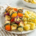Grilled Greek Halloumi Kebabs Recipe