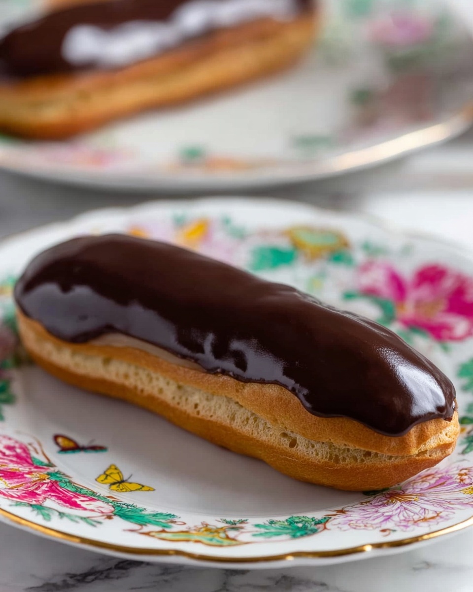 Classic Homemade Eclairs with Cream Filling and Chocolate Glaze Recipe