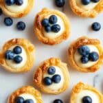 Blueberry Pastry Rings with Vanilla Cream Recipe