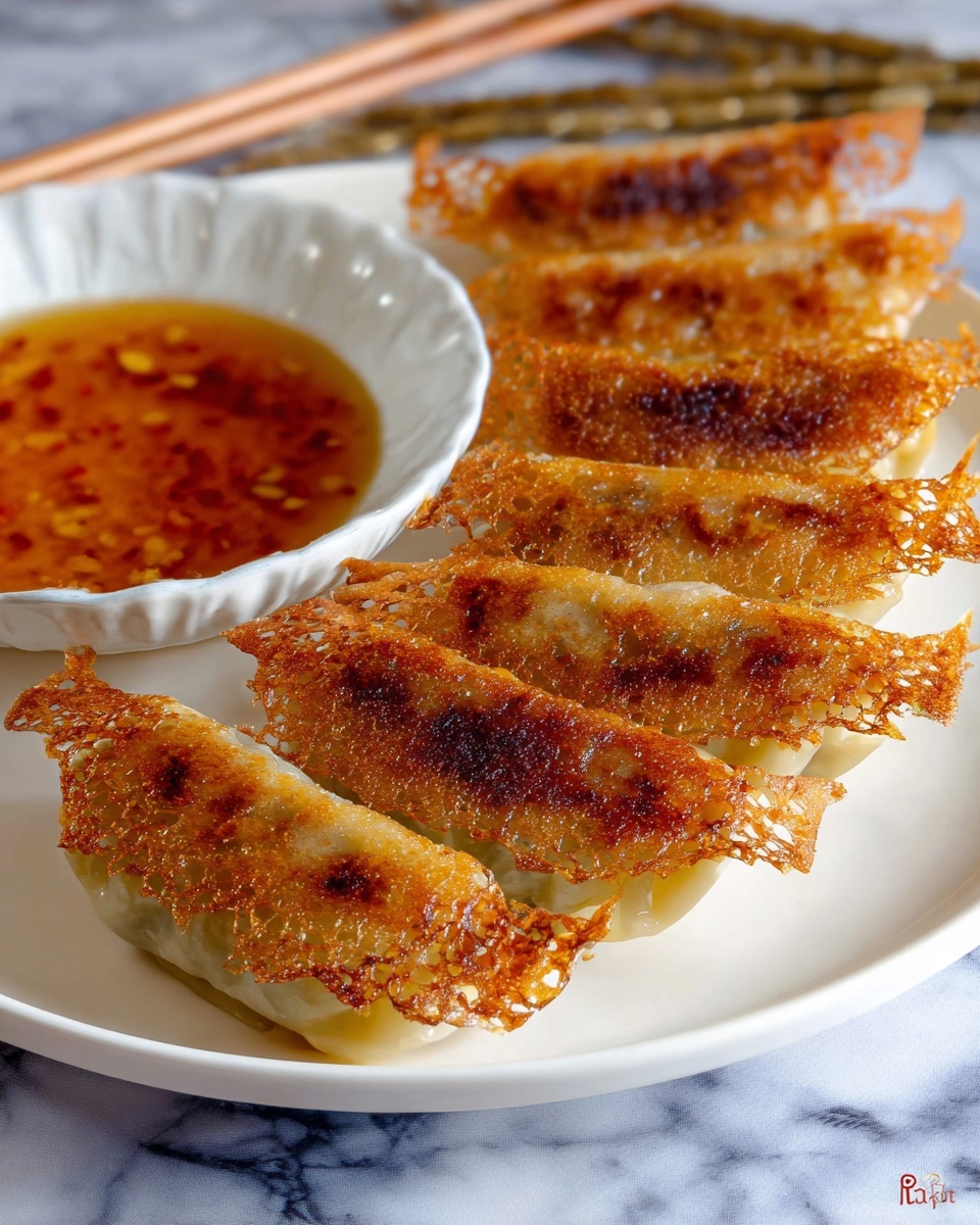 Chicken Potstickers with Crispy Skirt Recipe