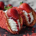 Strawberry Crunch Cheesecake Tacos Recipe