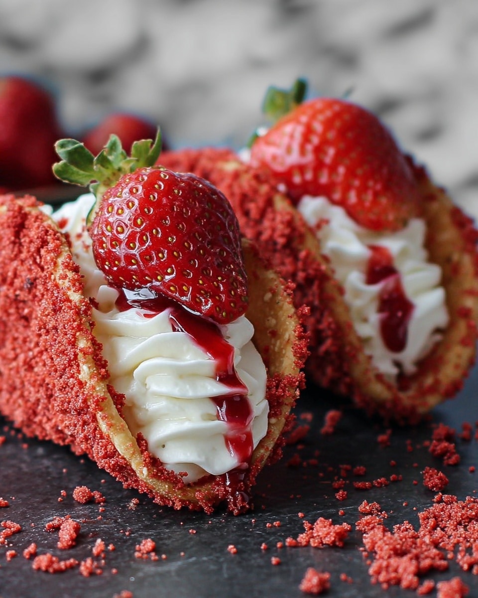 Strawberry Crunch Cheesecake Tacos Recipe