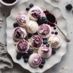 Blueberry Swirl Meringue Cookies Recipe
