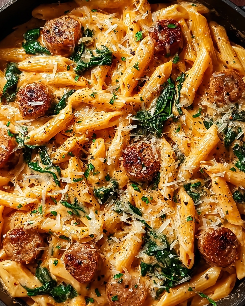 One Pot Creamy Cajun Sausage Pasta Recipe
