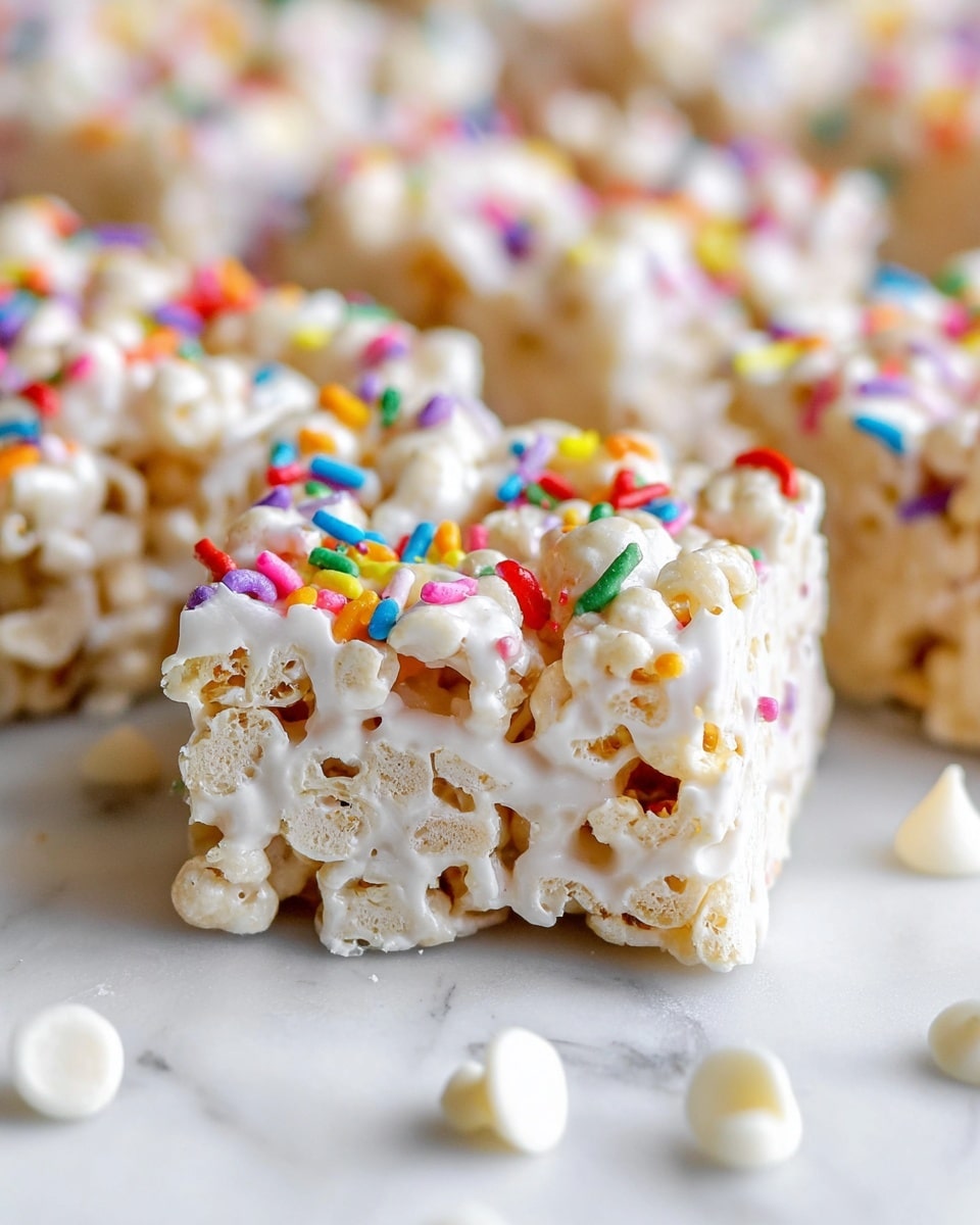 Homemade Funfetti Marshmallow Popcorn Treats Recipe