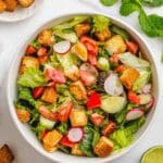 Fattoush Salad with Crispy Pita Chips and Pomegranate Molasses Dressing Recipe