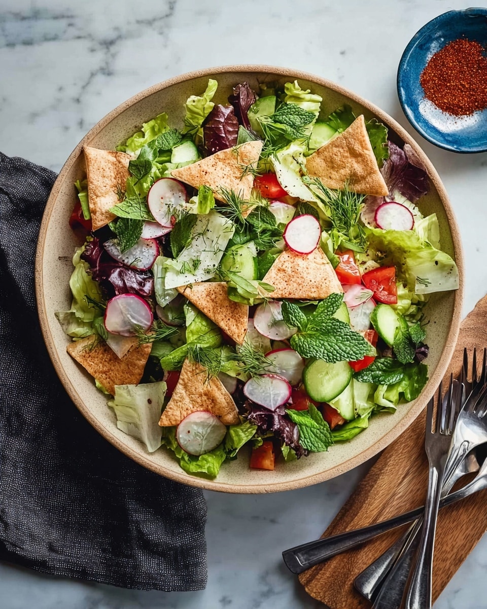 Authentic Lebanese Fattoush Salad Recipe - Recipe Image