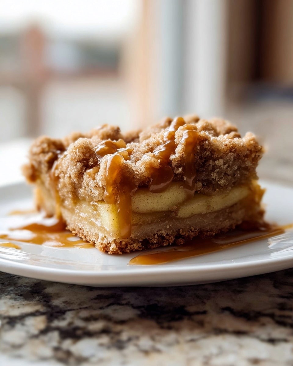Salted Caramel Apple Crumble Bars Recipe