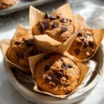 Gluten Free Pumpkin Muffins with High Protein and Paleo Chocolate Chips Recipe