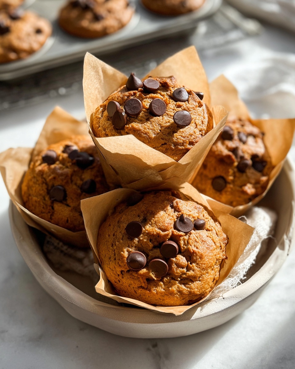 Gluten Free Pumpkin Muffins with High Protein and Paleo Chocolate Chips Recipe