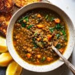 Creamy Lentil Soup with Lemon and Kale Recipe