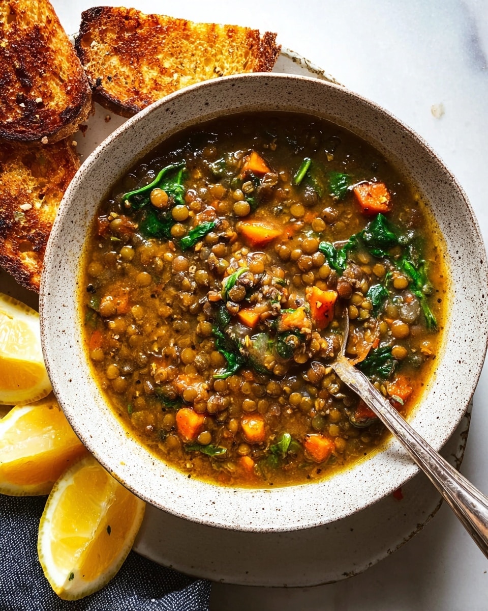 Creamy Lentil Soup with Lemon and Kale Recipe