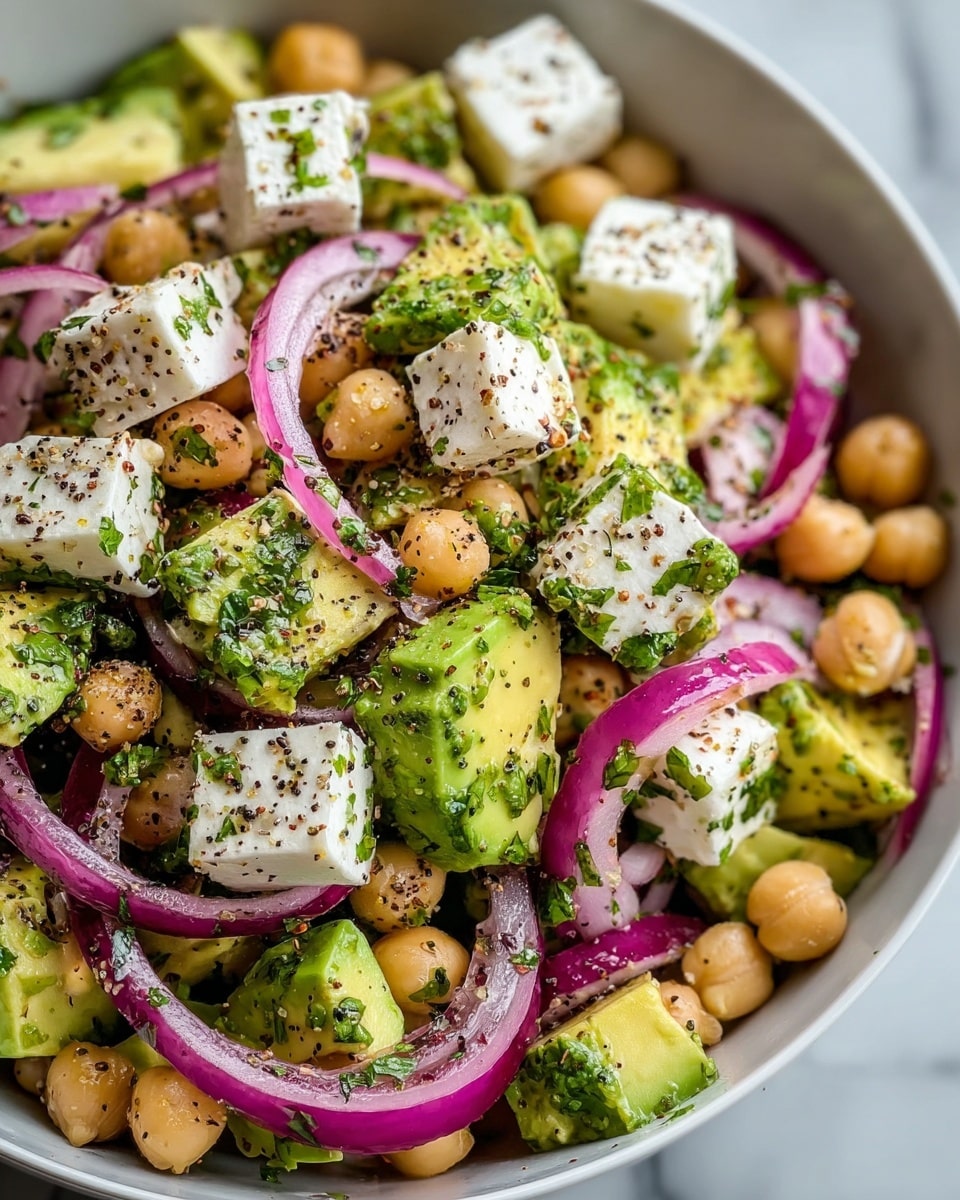Chickpea Feta Avocado Salad Recipe