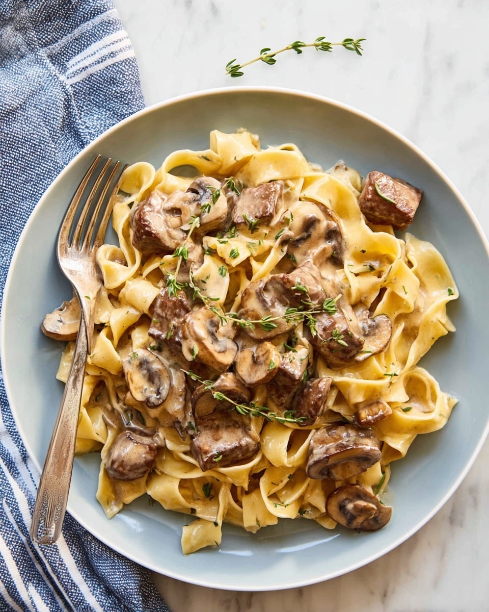 Slow Cooker Beef Stroganoff with Mushrooms and Greek Yogurt Recipe