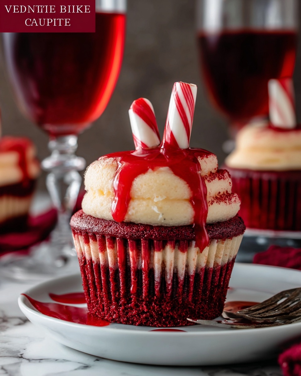 Vampire Bite Halloween Cupcakes Recipe - Recipe Image