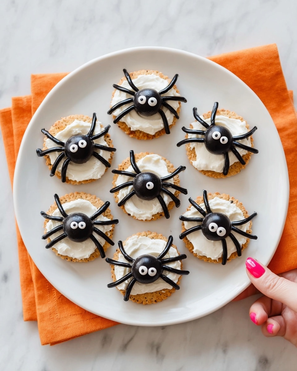 Halloween Spider Crackers Recipe - Recipe Image