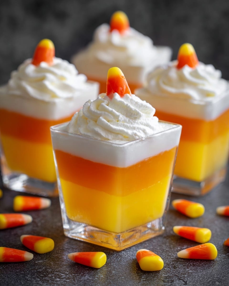 Candy Corn Jello Cups Recipe - Recipe Image