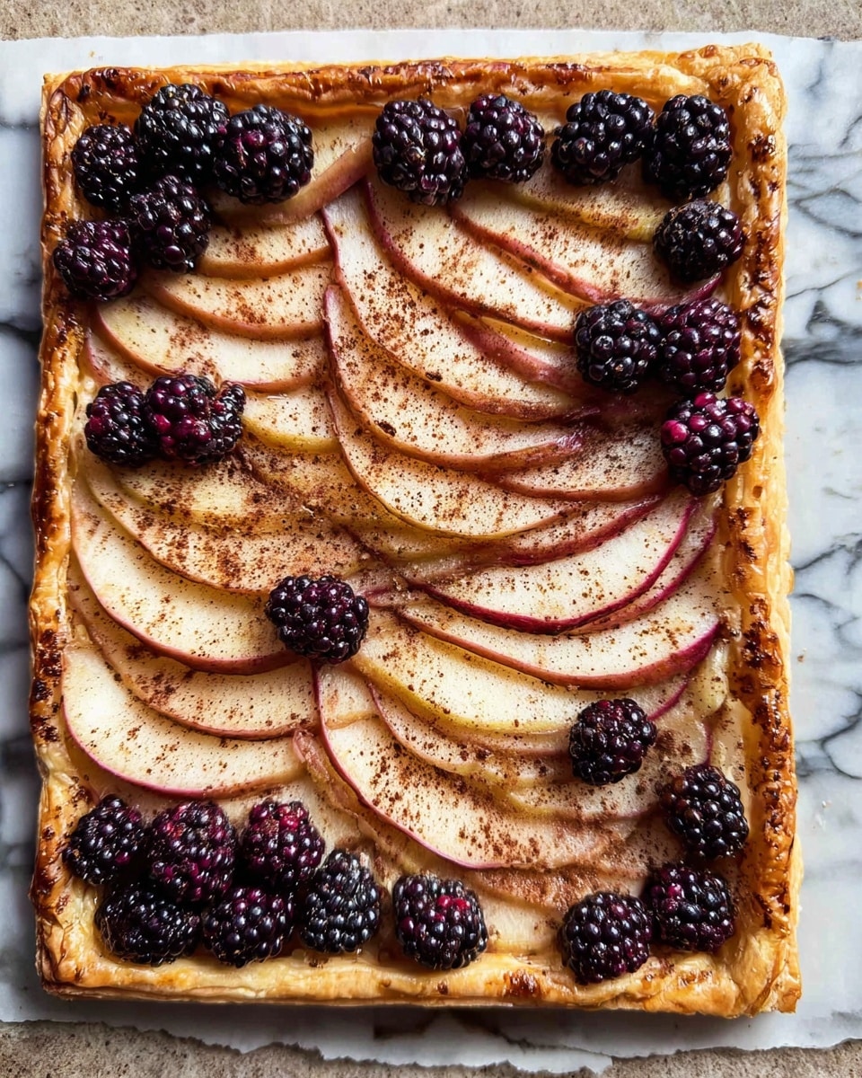 Blackberry and Pear Puff Pastry Tart Recipe - Recipe Image